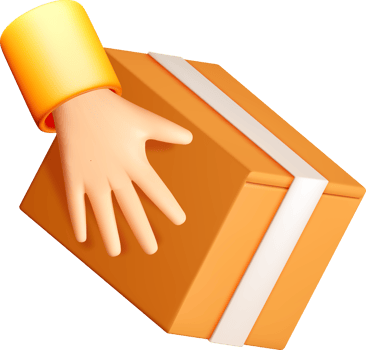 3D Hand Reaching for Package Illustration png