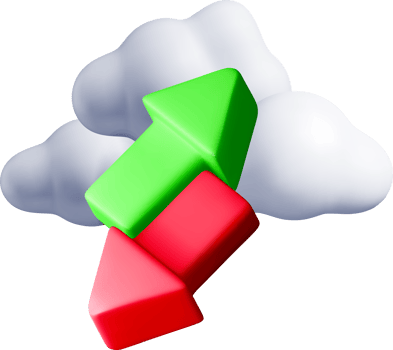 3D Arrows Signifying Market Trends and Changes png