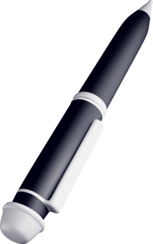 Stylish 3D Pen Design Rendered in Detail png
