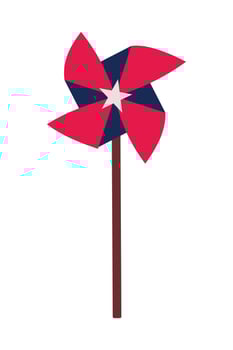 Pinwheel icon in Texas flag. illustration of a childrens spinner vector