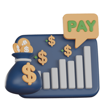 3D Investment icon concept. investment payment day png