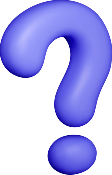 3D Purple Curved Question Mark Design png