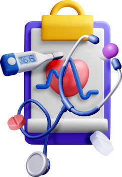 3D Medical Equipment and Health Monitoring Tools png