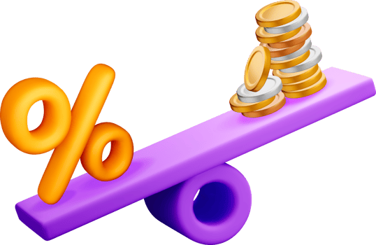 3D Financial Balancing Concept with Coins png