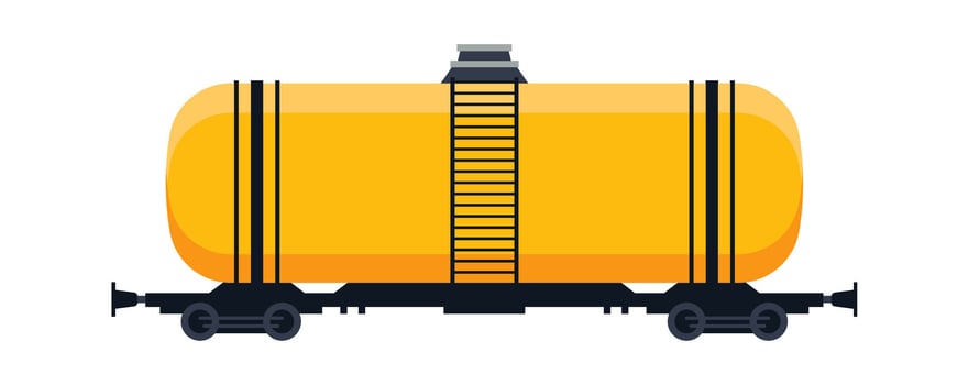 Freight wagon Tank car flat icon vector