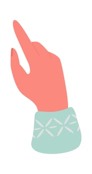 Hand flat icon Finger touch vector