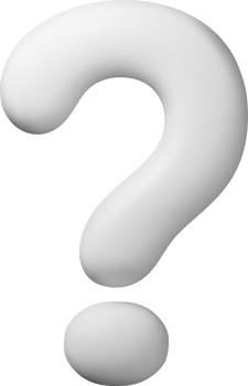 3D Question Mark Design with Smooth Curves png