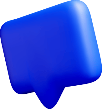 Vibrant 3D Blue Speech Bubble Design. png