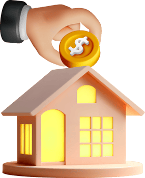 3D Illustration of Investing in Home Ownership png