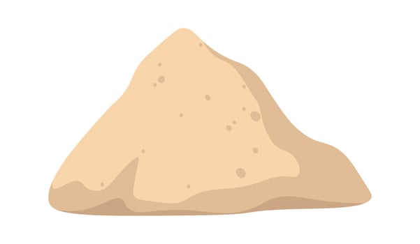 Desert sand flat icon Ancient symbol vector