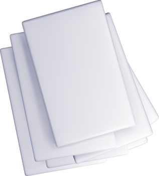 Abstract 3D Stack of White Rectangular Shapes png