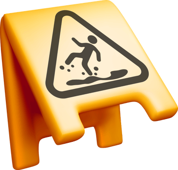 3D Wet Floor Caution Sign Graphic Design png