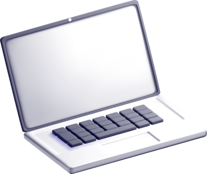 3D Render of a Modern Laptop Design png