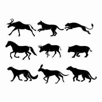 Creatures on the Run vector