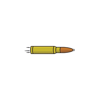8mm Bullet logo or icon design vector