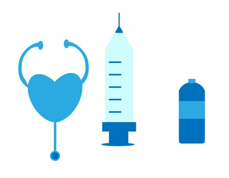 doctor's kit on a white background, vector