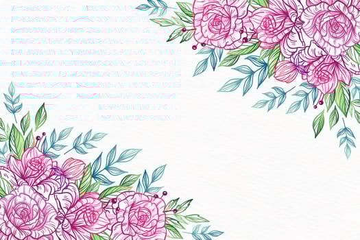 Hand Drawn Decorative Floral Frame vector