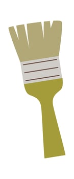 Paint brush flat icon Artist equipment Flat Illustration vector