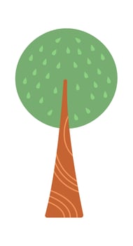 Cardboard trees flat icon Puppet theater decor elements vector