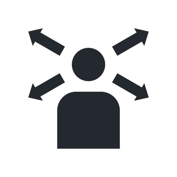 Decision Icon Glyph Style. Relevant To Business Analytics vector