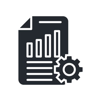 Process Icon Glyph Style. Relevant To Business Analytics vector