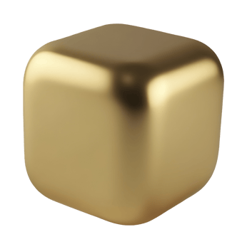 Golden cube emits sense of radiant, luxurious png