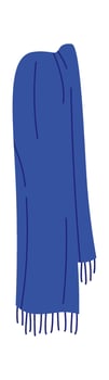 Warm blue scarf flat icon Trendy accessory vector