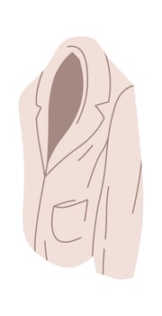 Fashionable jacket flat icon Trendy outfit vector