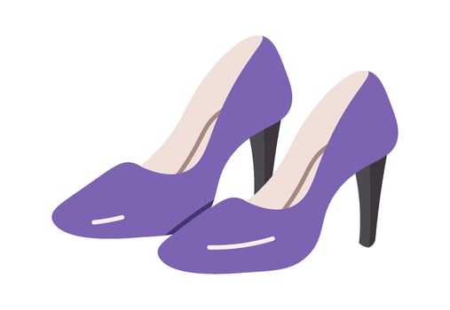 Fashionable heels flat icon Trendy shoes vector
