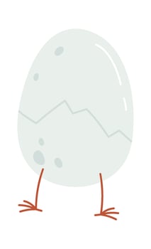 Cute chicken legs flat icon vector