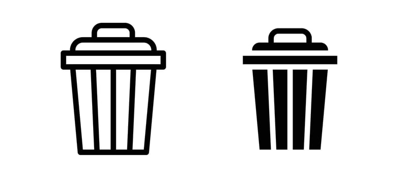 Bin icon stock illustration set vector