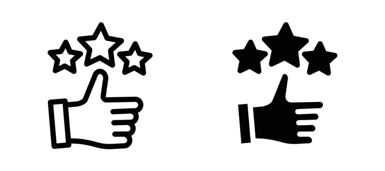 Customer feedback icon stock illustration set vector