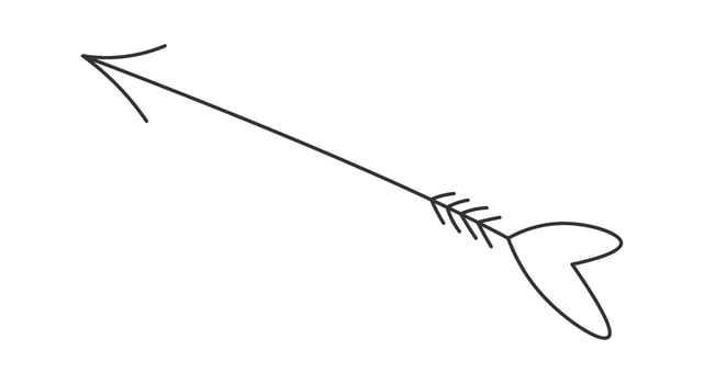 Love arrow line art Contemporary design vector