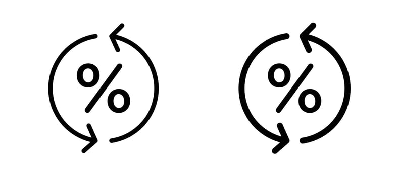 Exchange rate icon stock illustration set vector