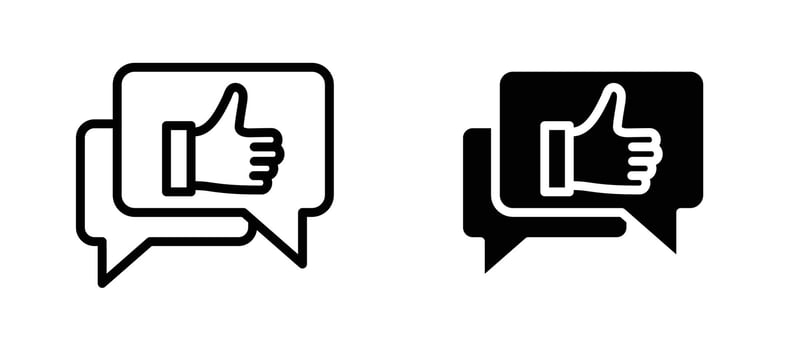Feedback icon stock illustration set vector