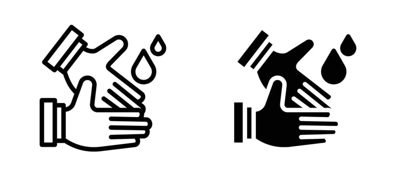 Handwashing icon stock illustration set vector