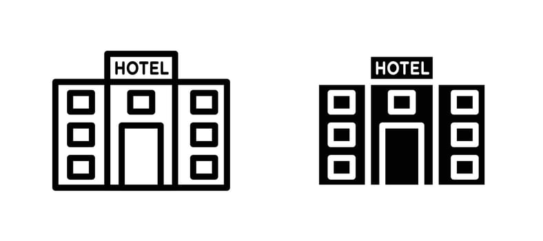 hotel icon stock illustration set vector