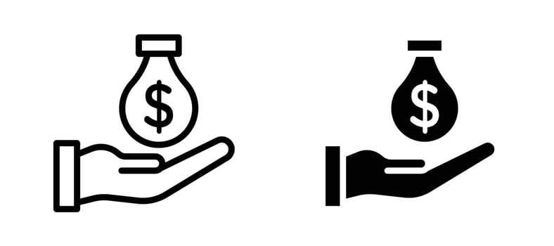 Investment icon stock illustration set vector