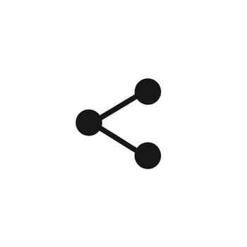 Black share icon isolated on white background vector