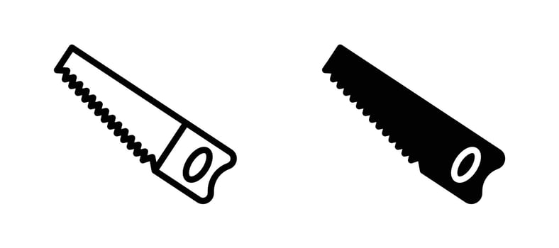 Saw icon stock illustration set vector
