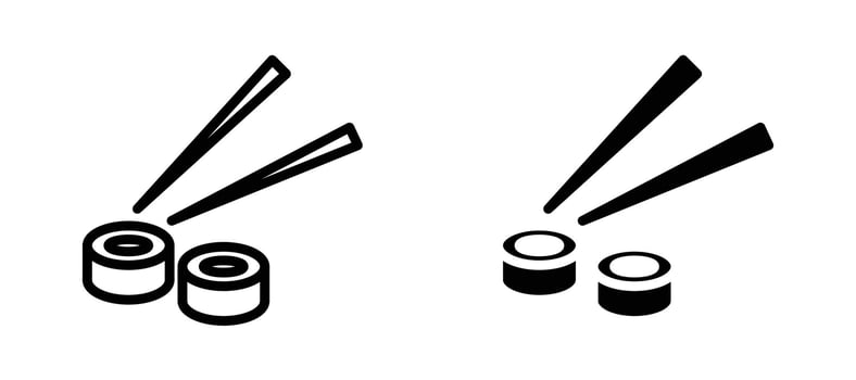 Sushi icon stock illustration set vector