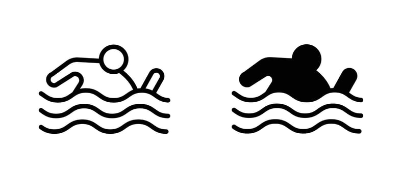 Swimming icon stock illustration set vector