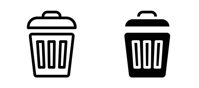 Trash icon stock illustration set vector