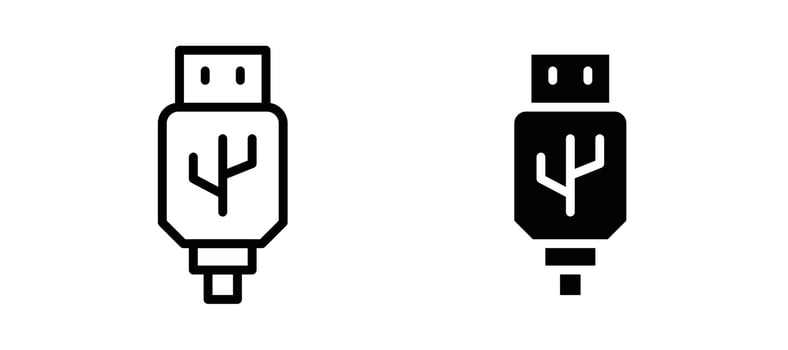 USB icon stock illustration set vector