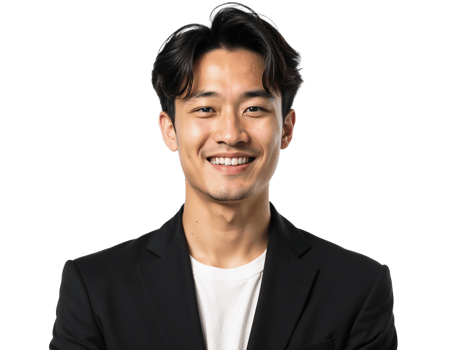A man in a black suit smiling png
