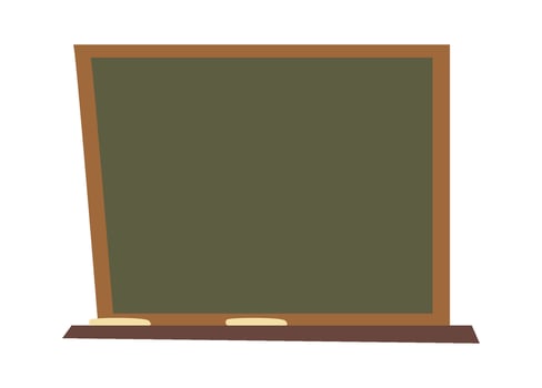 Wooden school blackboard flat icon vector
