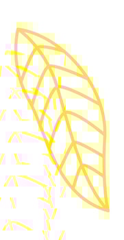 Hand drawn abstract leaf flat icon Flat Illustration vector