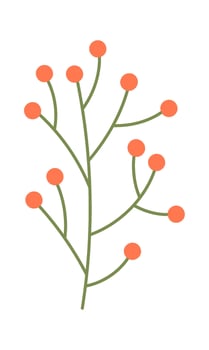 Flower decor element flat icon Wildflowers Illustration vector