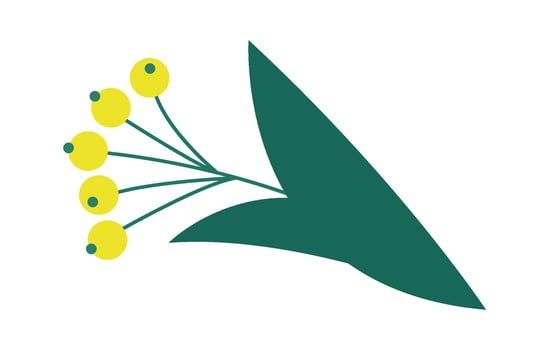 Wildflower decor element flat icon Illustration vector