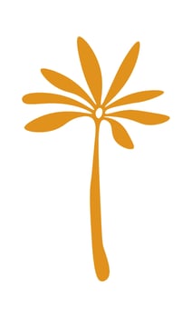 Leaf decor element flat icon Icon vector